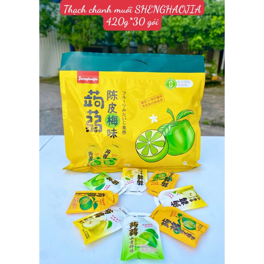 [ Ăn ngon mát ] Combo 1000g Thạch Konjac trái cây hương vị chanh muối/ vỏ quýt với mận/hương vị quả lê ăn đã nghiền