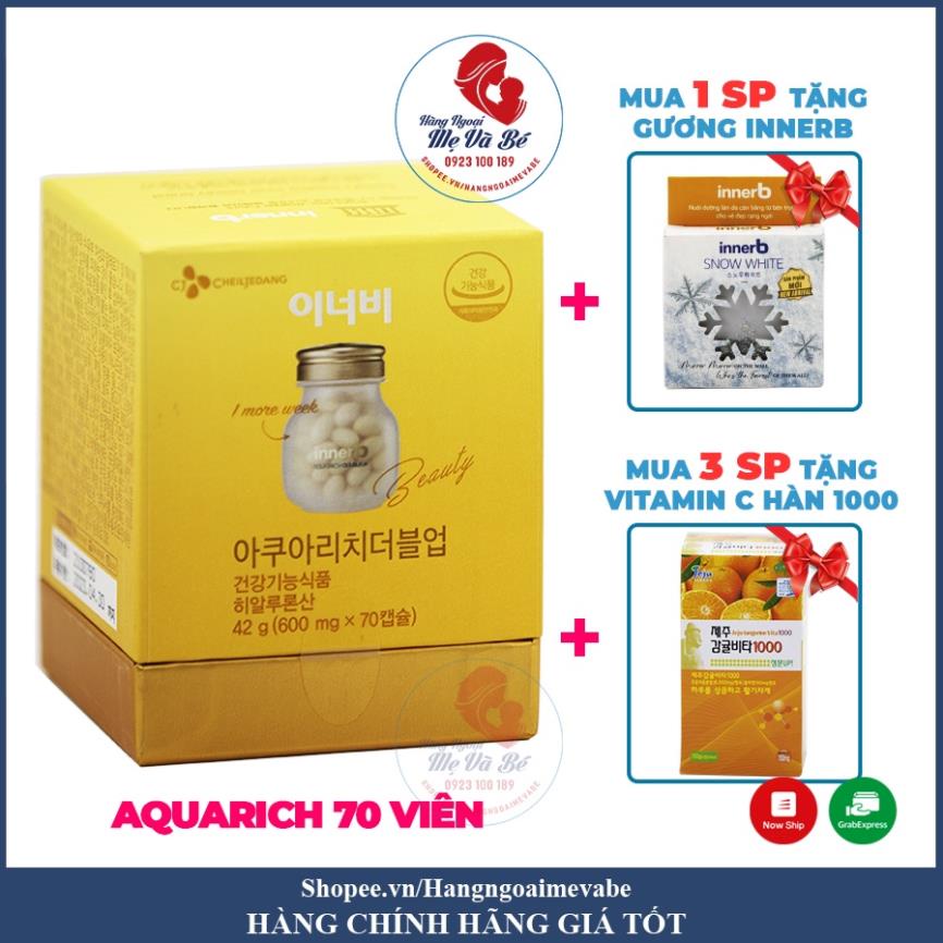 Viên uống CẤP NƯỚC VÀ COLLAGEN cho da Innerb Aqua Rich - HỘP 70 viên