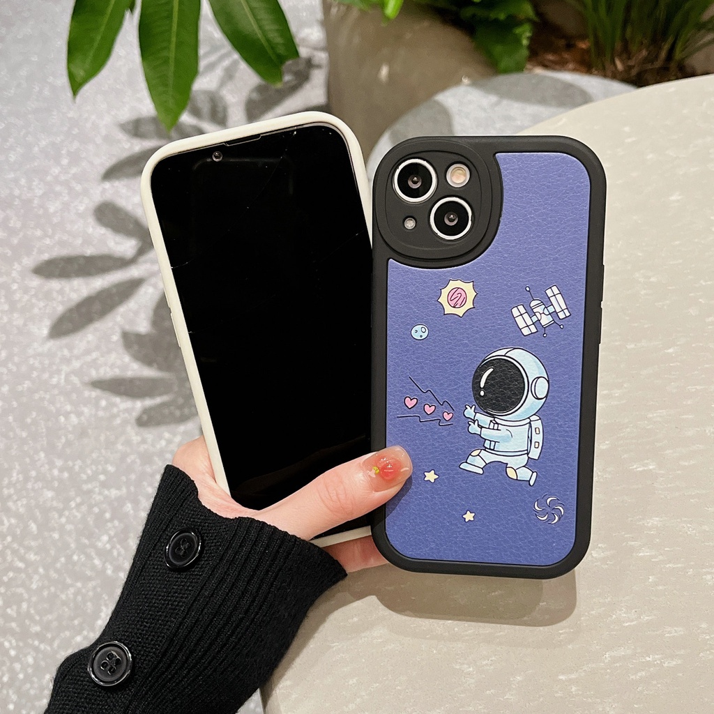 Samsung Galaxy S20 S21 FE Plus Ultra A73 A53 A13 A52 A72 A33 A23 A22 A32 A12 A03 A03S A21S A11 M23 A51 A71 A50 A50S A20 A30 A30S A10S M11 M32 M22 S21+ 4G 5G Couple Cute Space Astronaut Silicon Soft Phone Case Lens protection Full Back Cover DY 37