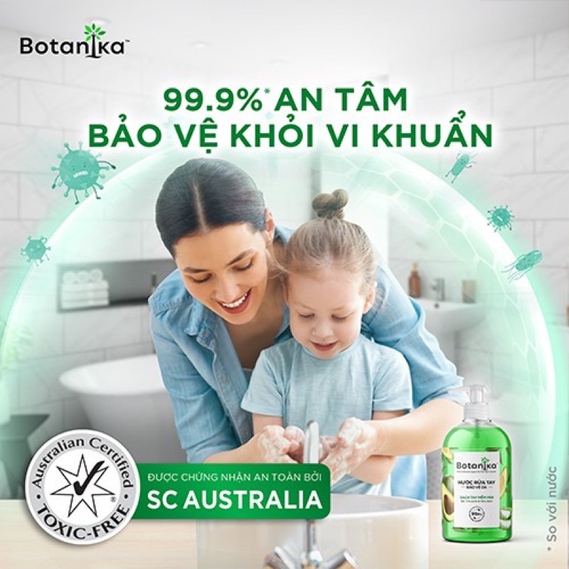 Nước rửa tay Botanika bảo vệ da sạch tay Mềm mịn 500g