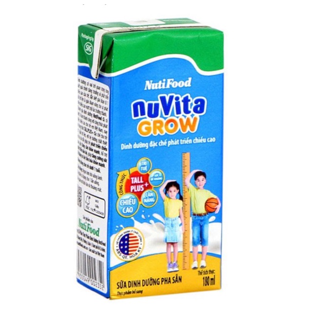 Thùng 48 Hộp Sữa Pha Sẵn NuVita Grow 180ml