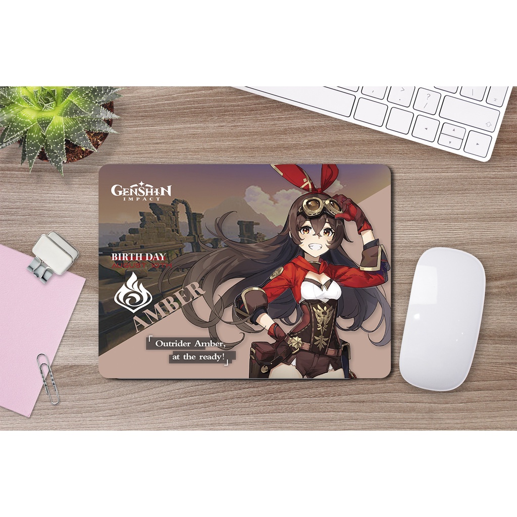 Lót chuột Genshin Impact 26x21chống trơn trượt siêu bền siêu rẻ, giúp thao tác chuột dễ dàng