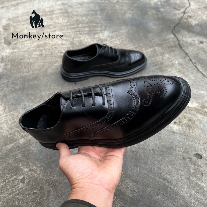 Giày da nam, Derby wingtip Da bò - Mã MK15 ( Ảnh và video độc quyền - Bảo hành 12 tháng )