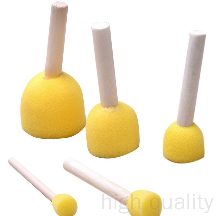 Set 5 cọ bọt biển đầu tròn hỗ trợ vẽ tranh thủ công tiện lợi