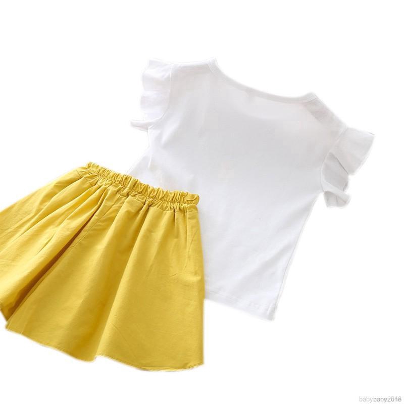 Bộ áo sát nách cổ tròn + Quần short cho bé gái