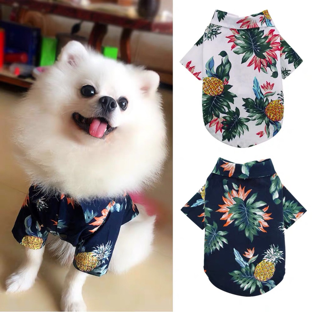 Áo thun in họa tiết Hawaii cho cún cưng 27