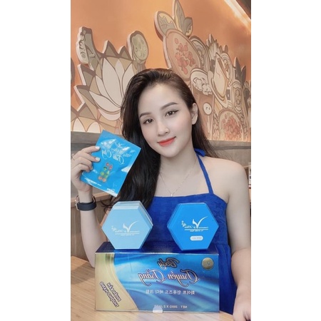 Combo Kem Body Truyền Trắng Vip White Hàn Quốc tặng 1 gói tẩy tế bào chết trái cây bộ đôi dưỡng da siêu trắng