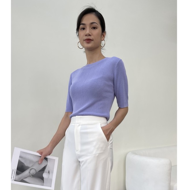 [Mã WABRCCS giảm 12% đơn 250K] COCOSIN - Áo Tím Dệt Kim Basic