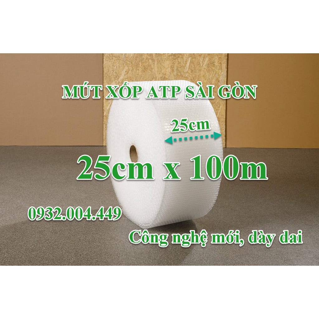 Cuộn bong bóng khí khổ 25cmx100m Chống Sốc Gói Hàng Dày Dai