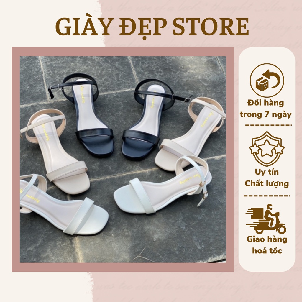 Sandal nữ/dép nữ bản ngang da mềm êm chân đế 3cm mã 112