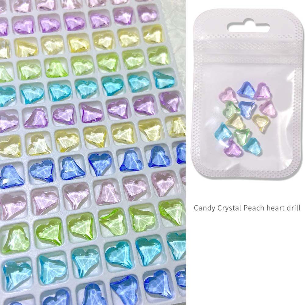 Phụ Kiện Trang Trí Móng Tay Hình Trái Tim Xinh Xắn|Set 10 Phụ Kiện Trang Trí Móng Tay 3D Thời Trang|Mũi Khoan Vuông Chuyên Dụng Cho Trang Trí Móng Tay