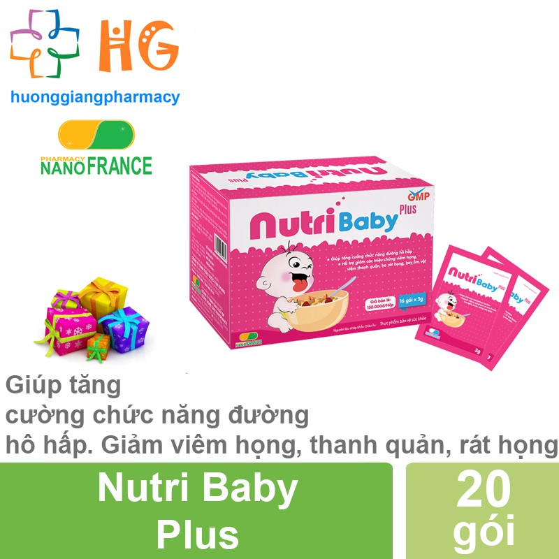 [Kèm Quà Tặng] Nutri Baby Plus - Giúp tăng cường chức năng đường hô hấp. Giảm viêm họng, thanh quản, rát họng