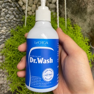 Nước rửa tay khô Le'ORGA Dr WASH Tinh Dầu Sả Chanh, kháng khuẩn Nano Bạc 180ml