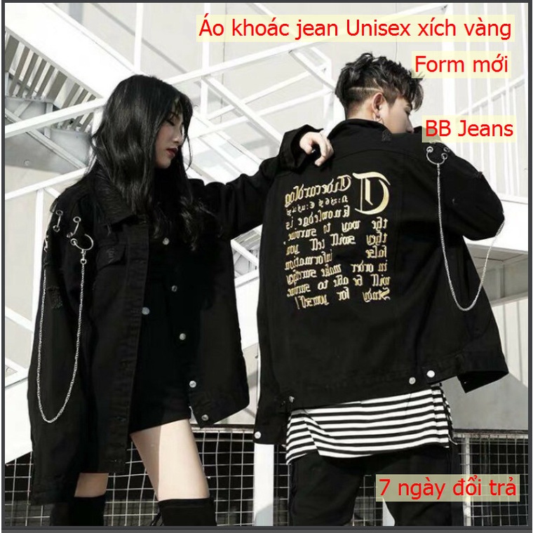 [Sỉ] Áo khoác jean nam nữ Unisex Kingbag GX Jackie sang trọng đẳng cấp mới ra chấp đụng hàng full size luôn