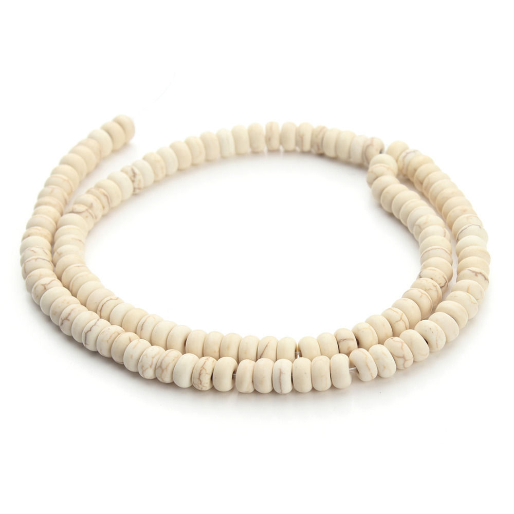 Chuỗi hạt đá tự nhiên kích thước 6x4mm dùng làm trang sức thủ công tiện lợi