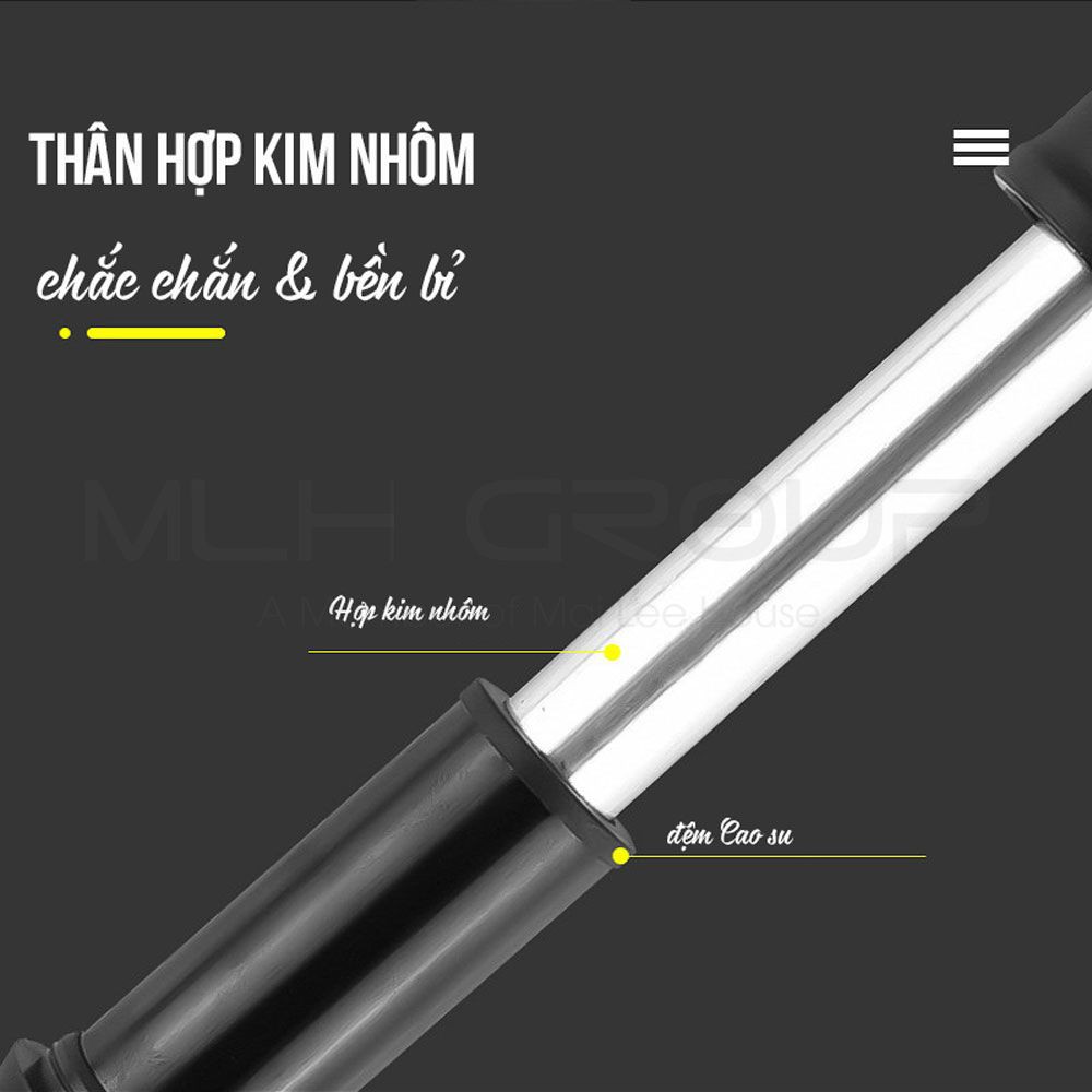 Bơm Xe Đạp Đa Năng Bơm Xe Đạp Mini Cầm Tay 100Psi Lõi Khung Nhôm Kim Loại Gắn Khung Sườn Xe Đạp Nhỏ Gọn Tiện Dụng MLH
