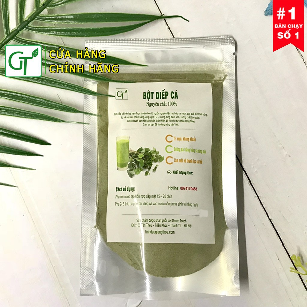 Bột diếp cá 💞FREESHIP💞 Bộ Rau Diếp Cá Sấy Lạnh 100-200g - Uống, Đắp Mặt, Giải Nhiệt Cơ Thể