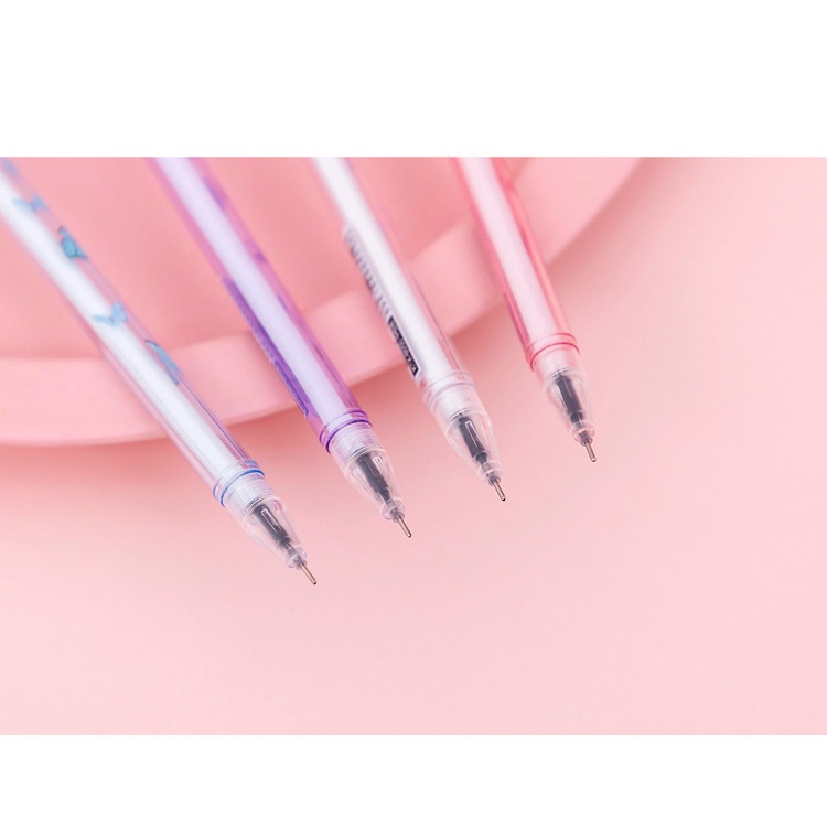 Bút Gel Nước Mực Đen Bướm Ngũ Sắc H69
