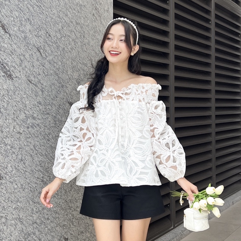 Áo hở vai ren &quot; Sandera Top&quot; Ellyclothing