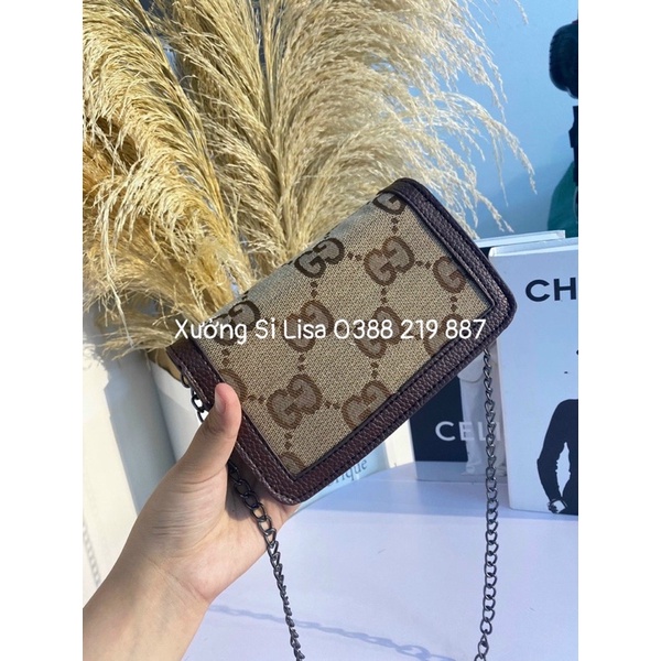 Túi Đeo Chéo Vải Dệt Chữ To Viền Màu (Hàng rẻ đẹp) - MS318