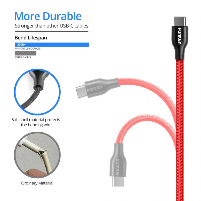 Dây Cáp Sạc Nhanh FONKEN Đầu Micro Usb 2.4A Cho Điện Thoại Android