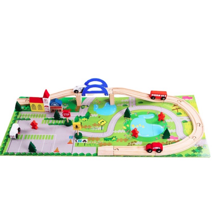 Mô hình giao thông thành phố-Đồ Chơi Lắp Ghép Mô Hình Giao Thông ô Tô Trong Thành PHố