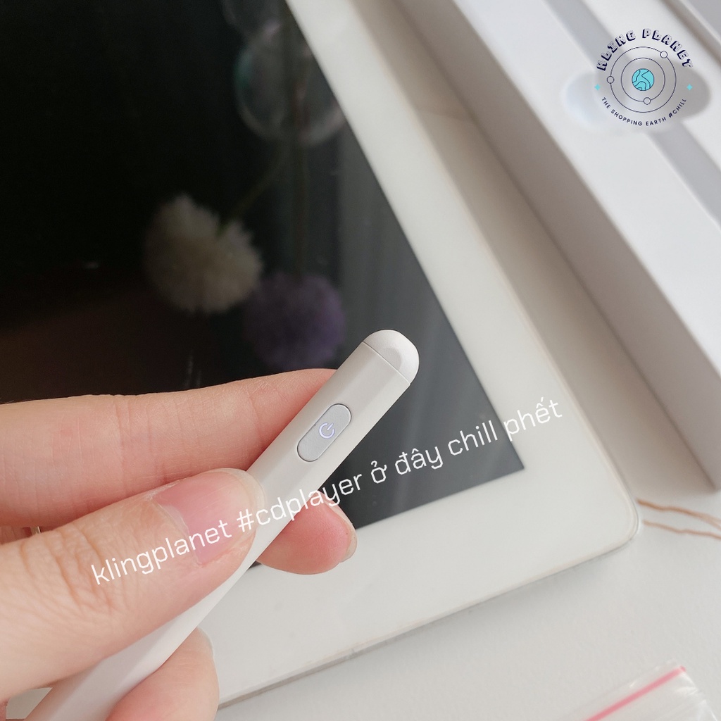 [TẶNG KÈM BAO DA HANDMADE] Bút cảm ứng STYLUS PENCIL GEN4 cổng sạc DC màu trắng dùng cho ipad, máy tính bảng, điện thoại