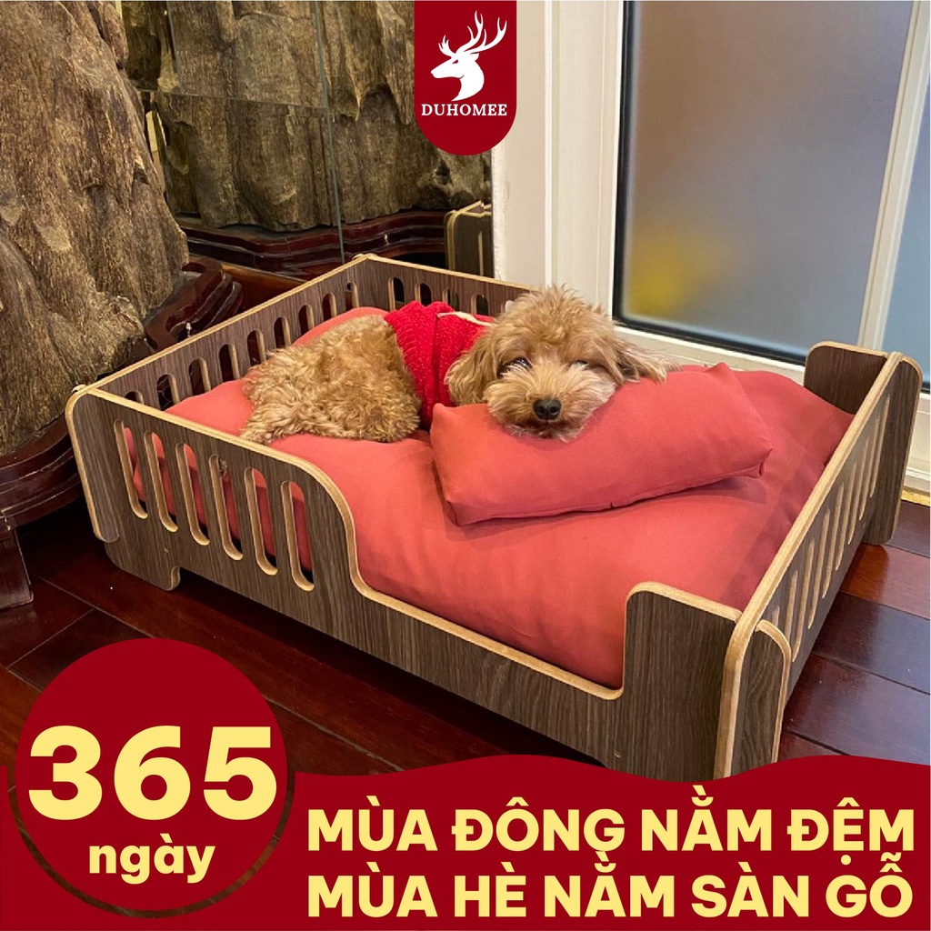 Giường đệm cho thú cưng chó mèo SANG TRỌNG lắp ghép DONAL - Catca