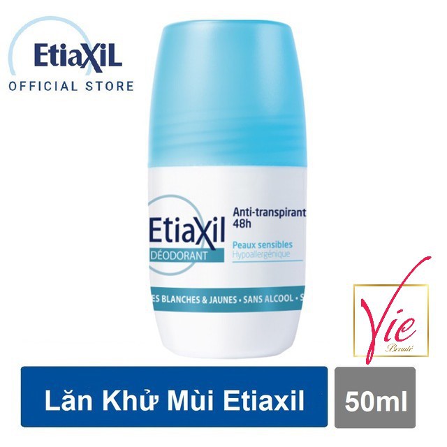 Khử Mùi Etiaxil dạng Gel lăn - Etiaxil Déodorant Anti-Transpirant 48h Roll-On Peaux Sensibles 50ml