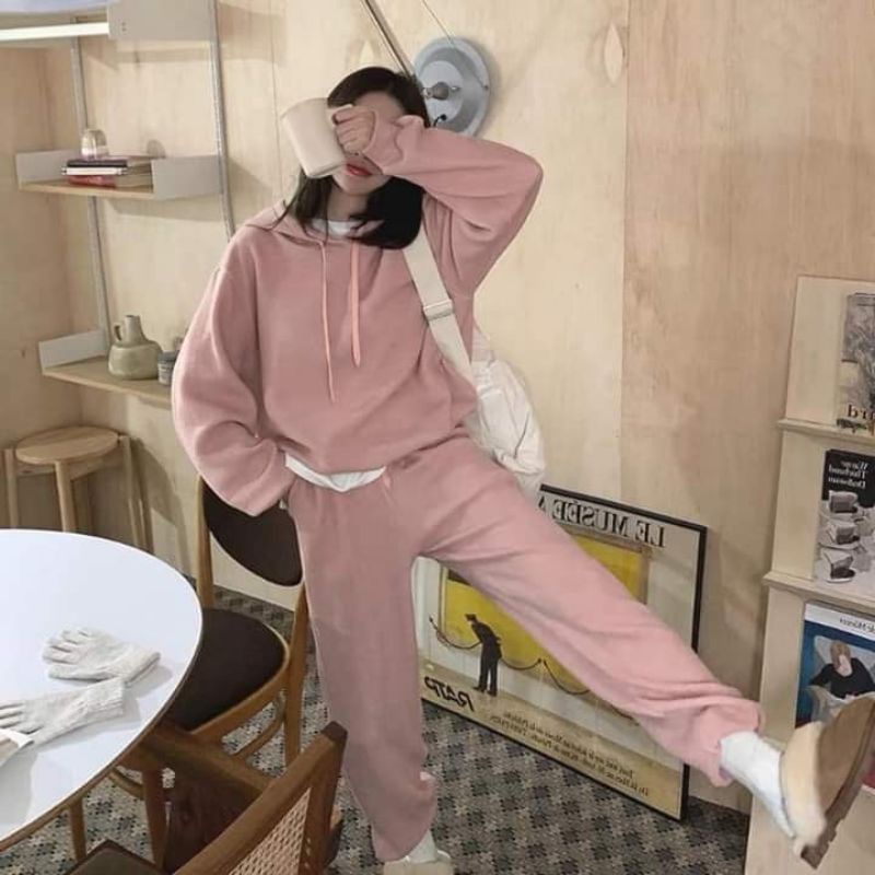 Sét bộ nỉ oversize cho nữ