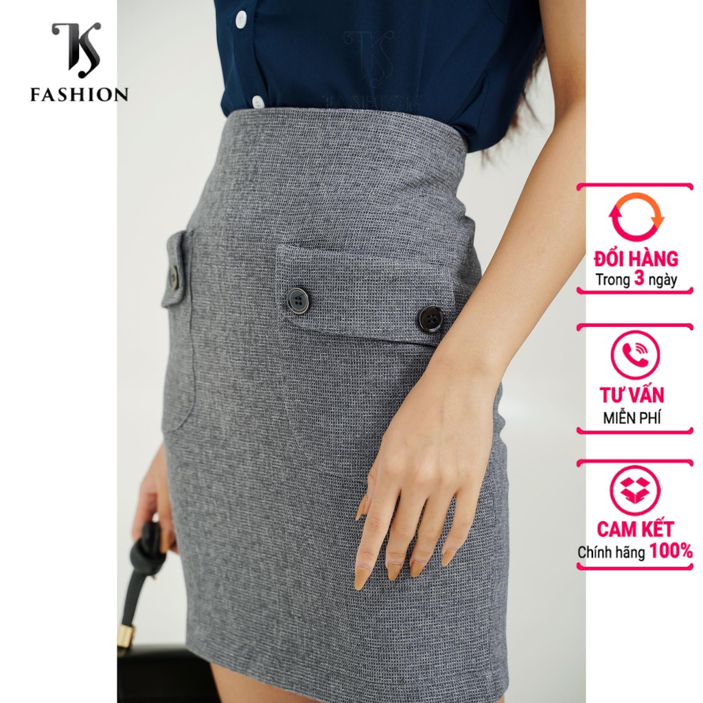 Chân váy ngắn chữ A , công sở túi giả chất tiệu dạ cao cấp TK FASHION - CVK179