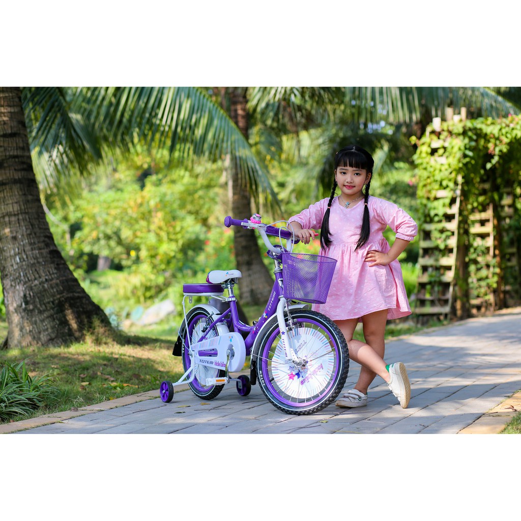 Xe đạp trẻ em nhập khẩu chính hãng Totem AG 12 cho bé gái từ 2-6 tuổi