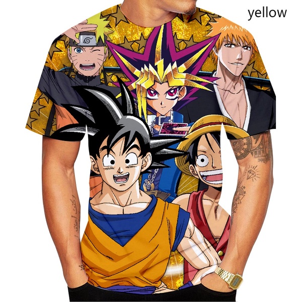 Áo Thun Thể Thao In Hoạt Hình One Piece 3D Kiểu Nhật Bản Cá Tính Cho Nam
