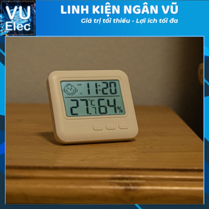 Nhiệt Ẩm Kế Điện Tử Đo Nhiệt Độ Và Độ Ẩm Phòng Ngủ Cho Bé - CẢNH BÁO độ ẩm môi trường