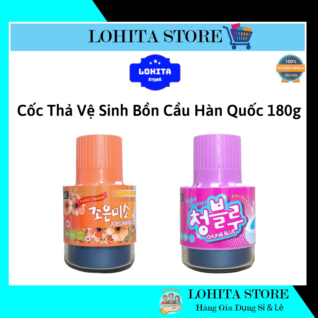  Cốc thả bồn cầu Hàn Quốc 180g hương thơm nhẹ tạo nước xanh