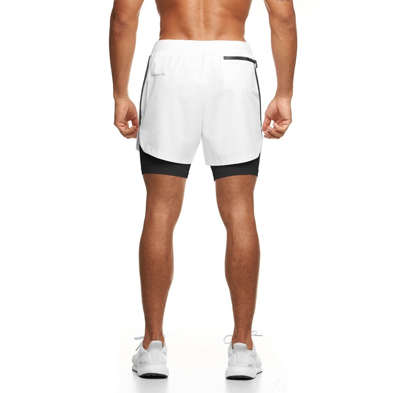 Quần Short Thể Thao 2 Trong 1 Thoáng Khí Mau Khô Size M-3XL Cho Nam