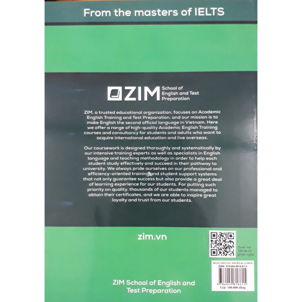 Sách IELTS Special Journal 1