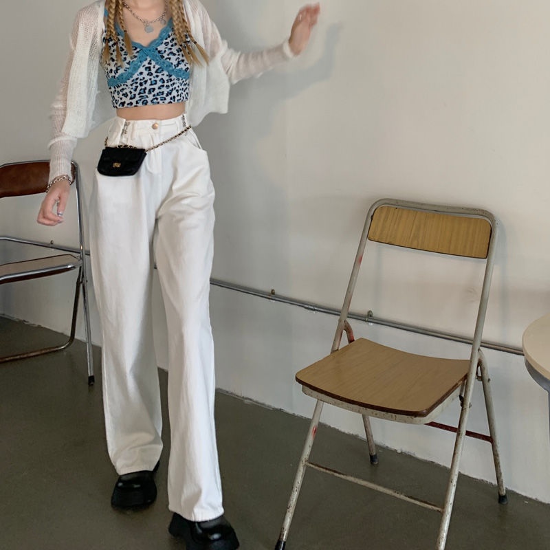 COZOK Quần ống rộng lưng cao thời trang năng động