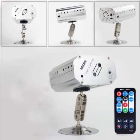Đèn Laser Hoa mini cảm biến theo nhạc | Có remote điều khiển từ xa| Đèn Laser Sân khấu| Vũ trường| Bay phòng| Karaoke