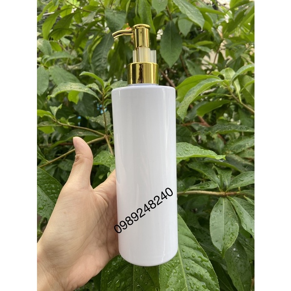 chai nhựa màu trắng 100ml/150ml/200ml/250ml/300ml/500ml- chai chiết sữa tắm màu trắng