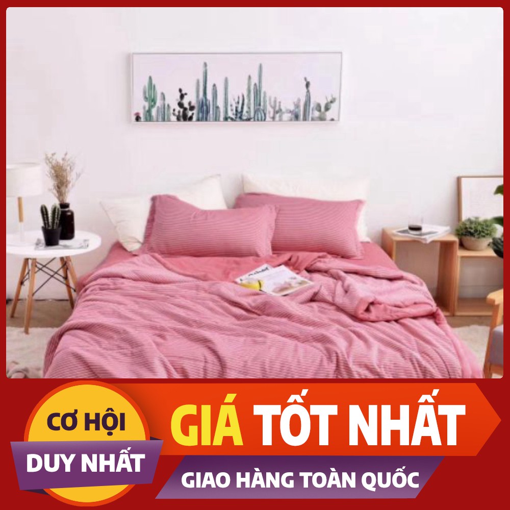 Set 4 món chăn ga gối trần bông đũi nhập khẩu Nhật Bản ( chat để chọn mẫu)