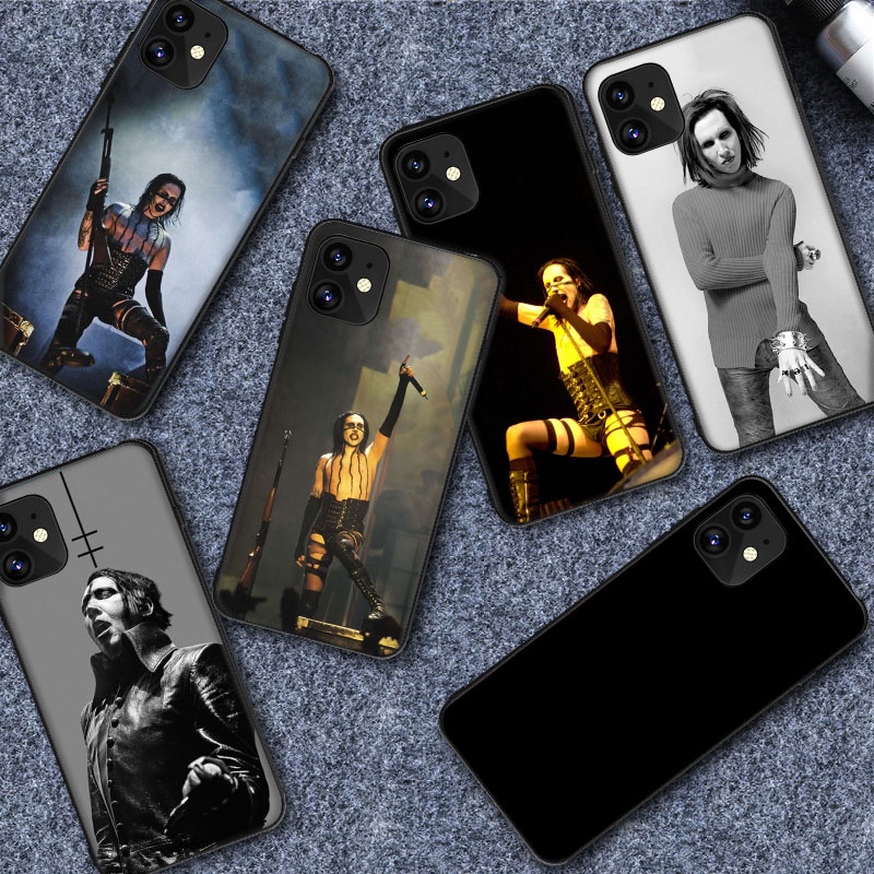Ốp Điện Thoại Họa Tiết Marilyn Manson Cho iPhone 11 XR XS 5 5S 6 6S 7 / 8 / SE 2020 Plus A1