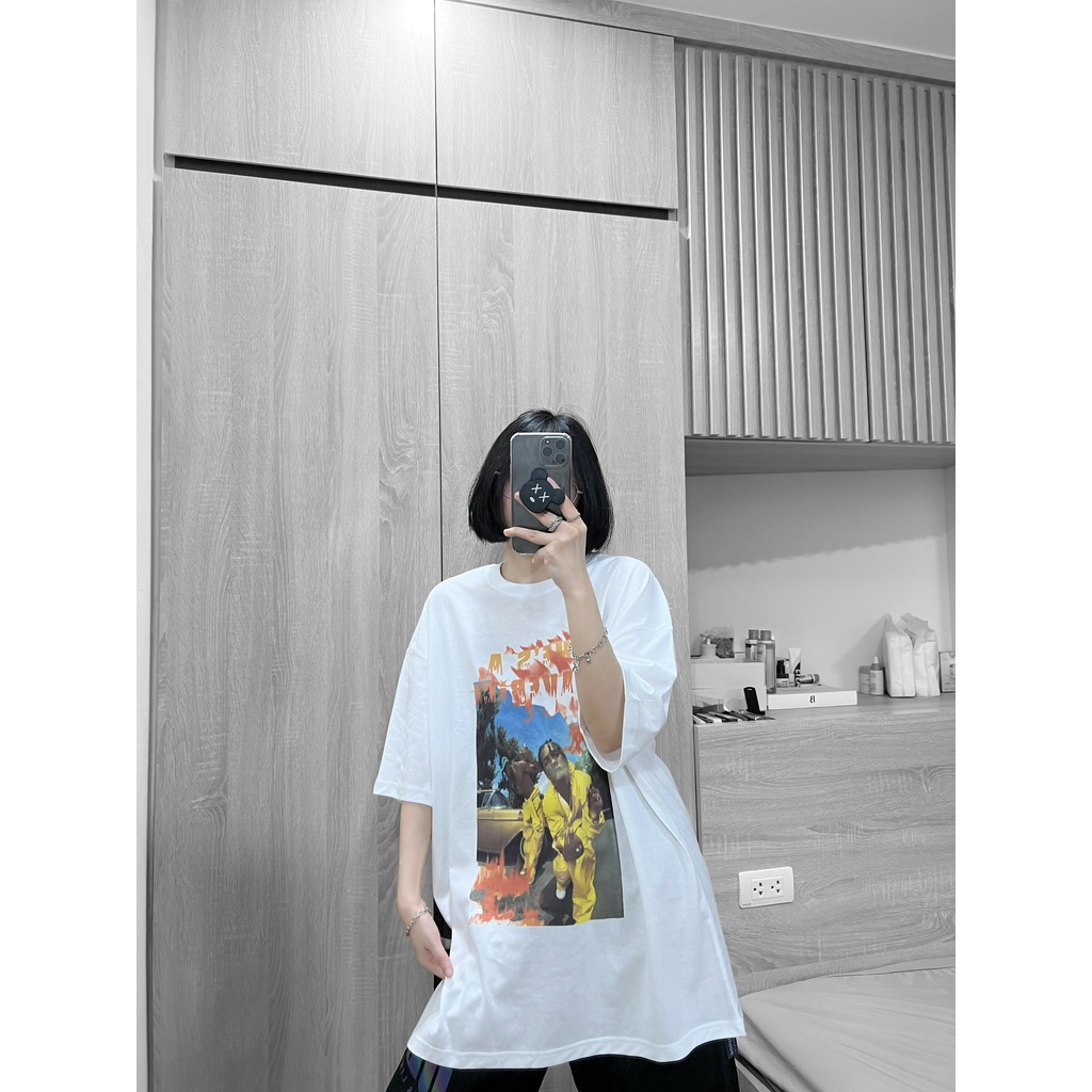 Áo thun tay lỡ nam nữ MEANSTORE phông in hình 100% cotton vải mát form rộng phong cách Ulzzang - Ảnh thật
