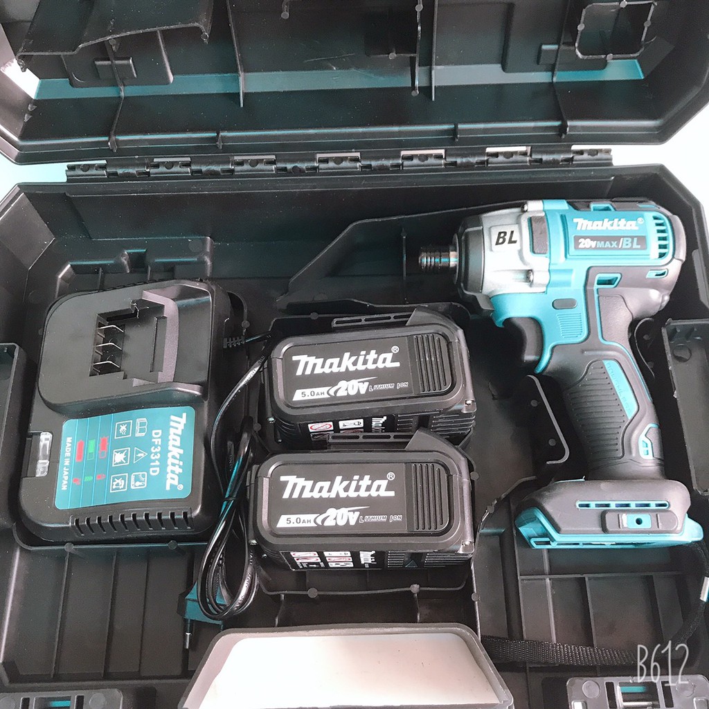Máy chuyên bắt vít dùng pin Makita 650NM Không chổi than có thể dùng khoan tường gạch KÈM 2 PIN