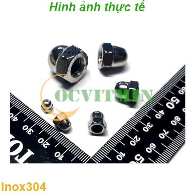 UM#C - Đai Ốc Chỏm Cầu M3 M4 M5 M6 M8 M10 Tán Bầu Ecu Mũ Inox 304
