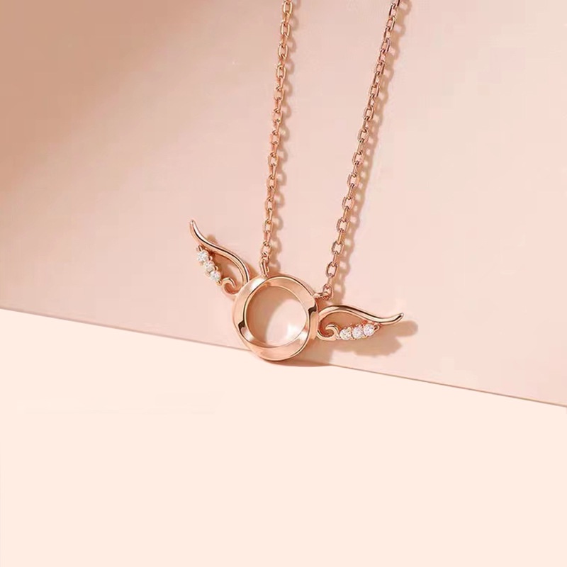 Vòng cổ Mặt Đôi Cánh Thiên Thần Đính Đá Pha Lê