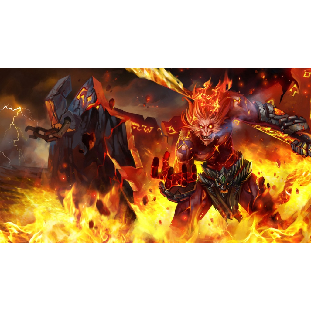Poster A3, A4, A5 dán tường League of Legends, decal trang trí có keo WUKONG - Mẫu 1, nhận in theo yêu cầu