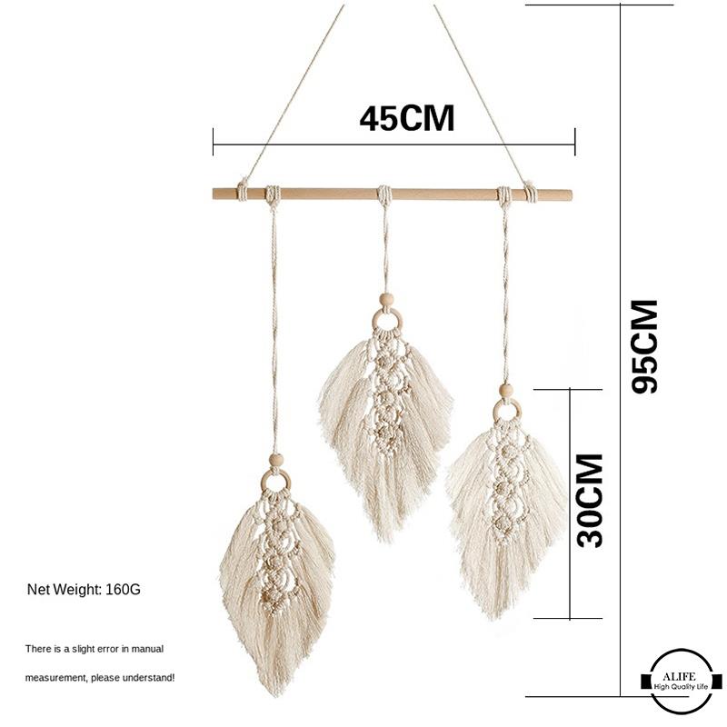 Thảm Treo Tường Trang Trí Nội Thất Họa Tiết Lá Cây Phong Cách Bohemian