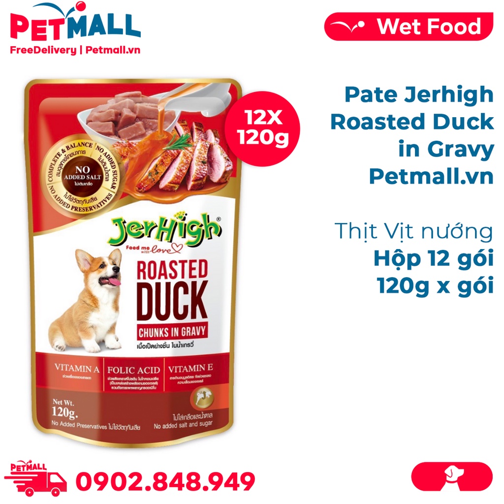 Pate Jerhigh Roasted Duck in Gravy Thịt Vịt nướng 120g thumbnail