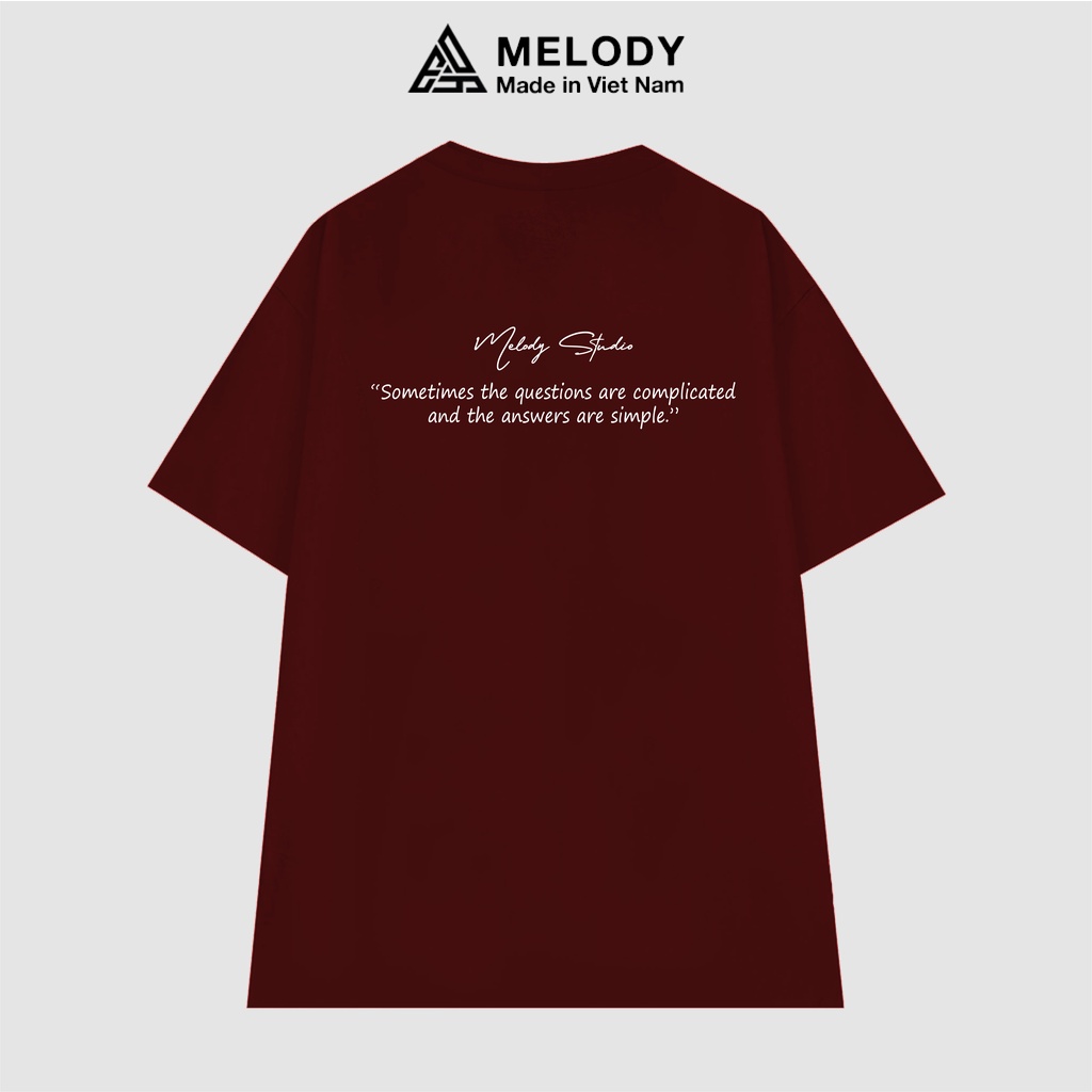 Áo Thun Unisex Nam Nữ Tay Lỡ Form Rộng Oversize MELODY, Áo Phông Cotton 100% Quotesforlife Tee
